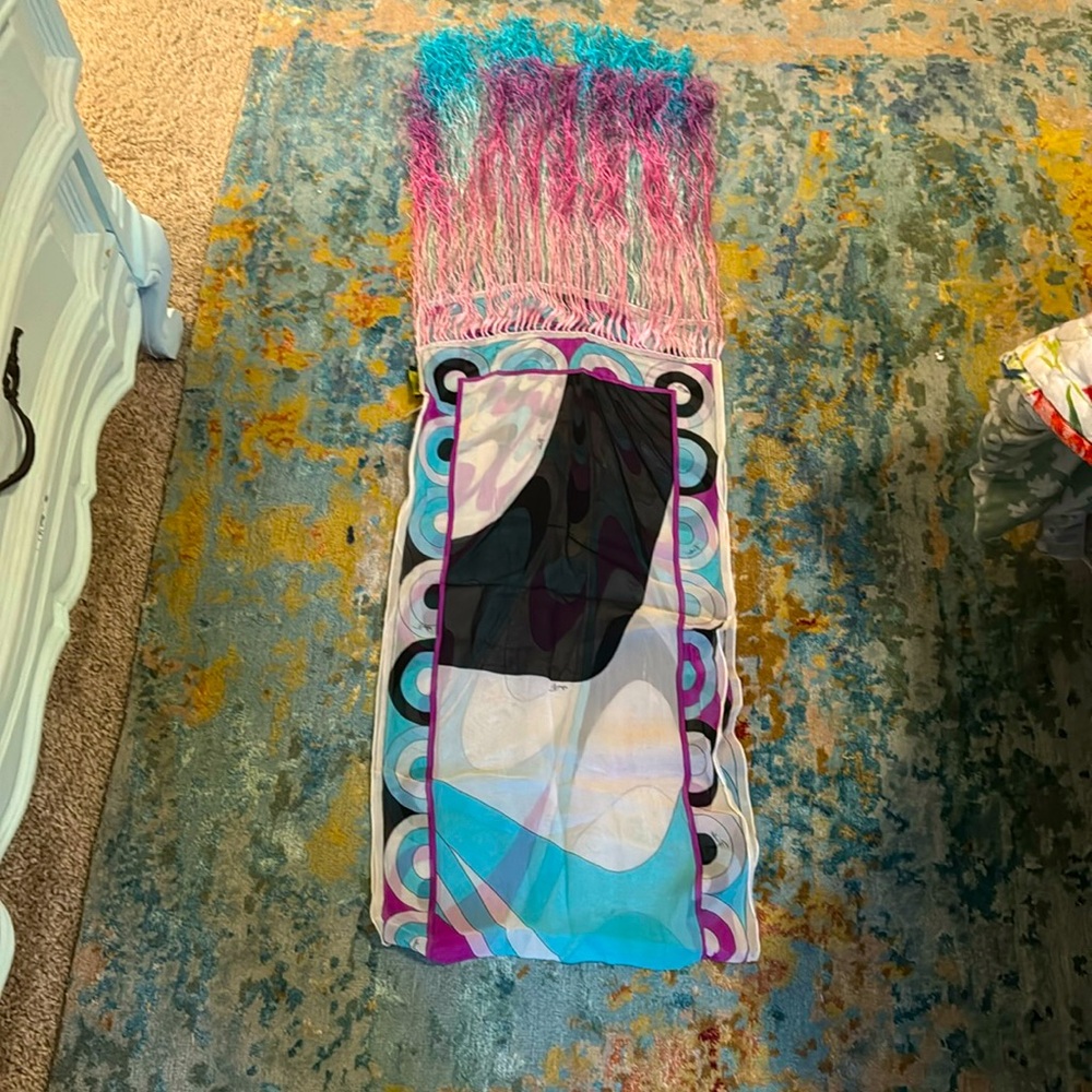 Emilio Pucci scarf with fringe RARE!